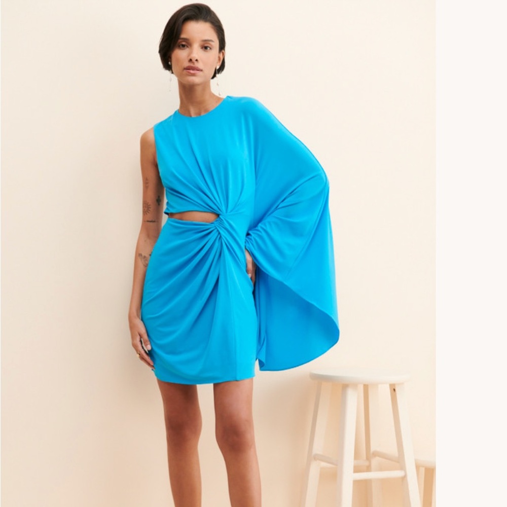 Halston Daniela Jersey Side Twist Dress